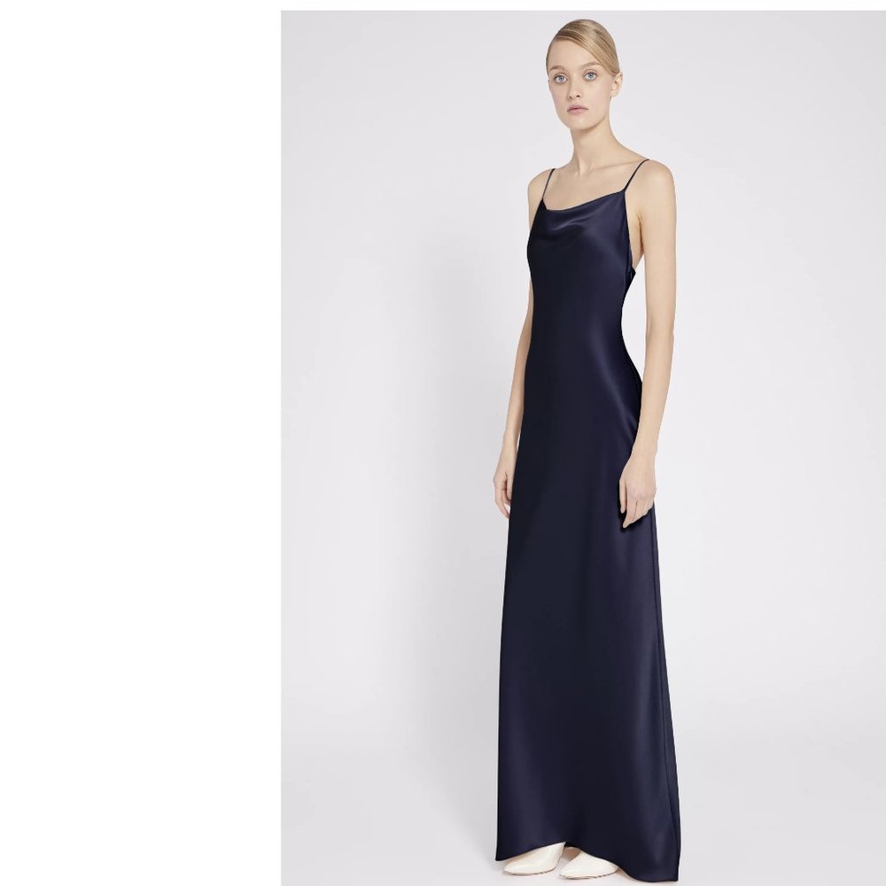 NWT ALICE + OLIVIA HARMONY DRAPE SLIP MAXI DRESS